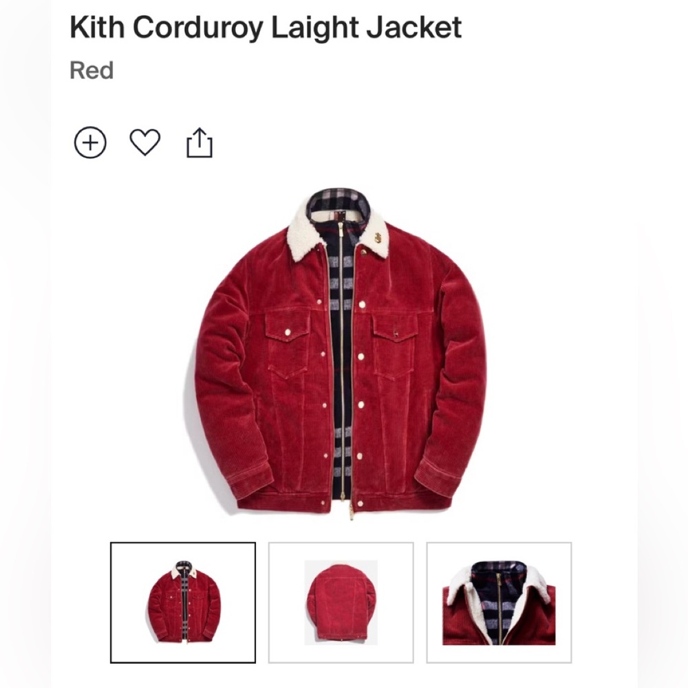 Kith Red Corduroy Jacket
